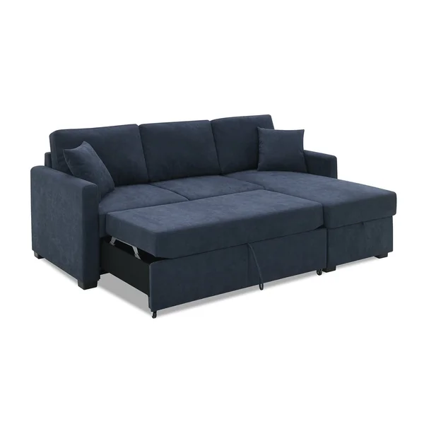 Habitat Reagan Right Hand Storage Chaise Sofa Bed - Navy