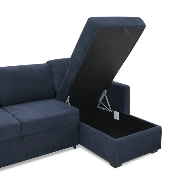 Habitat Reagan Right Hand Storage Chaise Sofa Bed - Navy