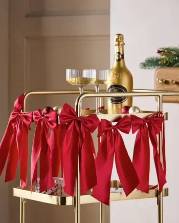 Habitat Red Satin Bow Garland