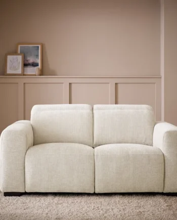 Habitat Reggie Fabric 3 Seater Recliner Sofa - Beige