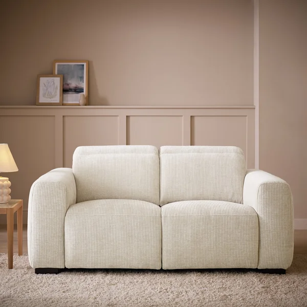 Habitat Reggie Fabric 3 Seater Recliner Sofa - Beige