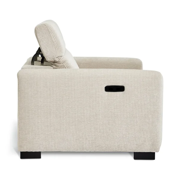 Habitat Reggie Fabric 3 Seater Recliner Sofa - Beige