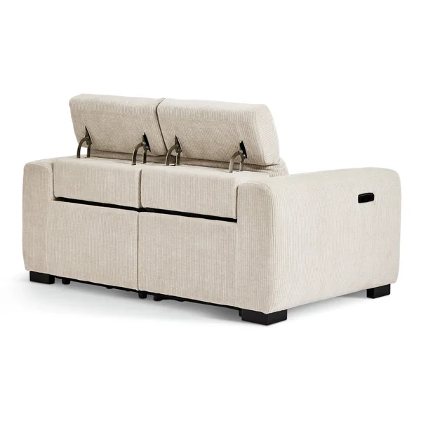 Habitat Reggie Fabric 3 Seater Recliner Sofa - Beige