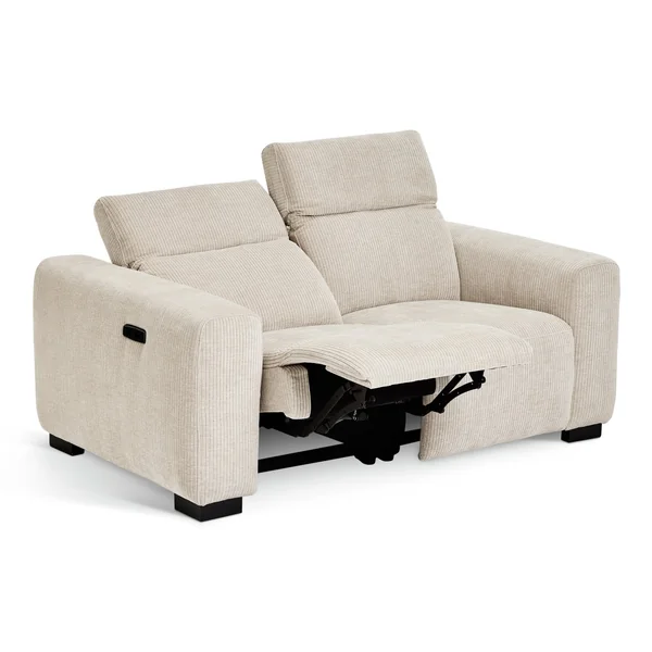 Habitat Reggie Fabric 3 Seater Recliner Sofa - Beige