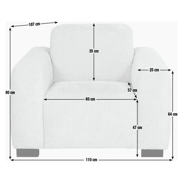 Habitat Reggie Fabric Recliner Chair - Beige