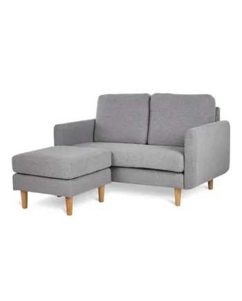 Habitat Remi Fabric 2 Seater Chaise - Light Grey