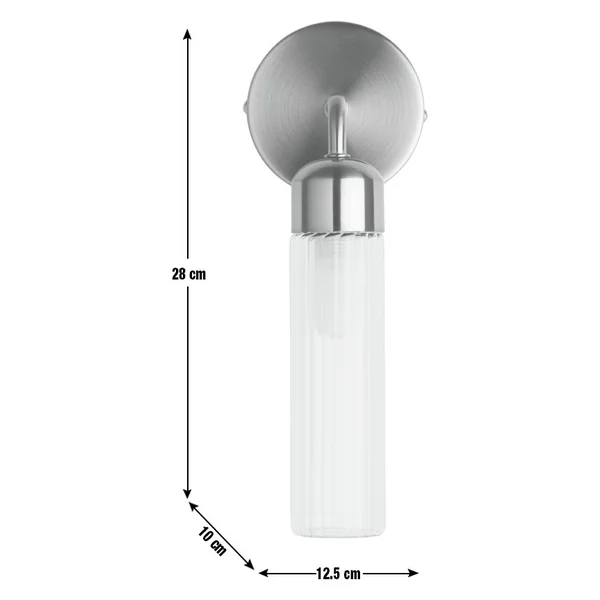 Habitat Ribbed Metal Bathroom Wall Light - Gold