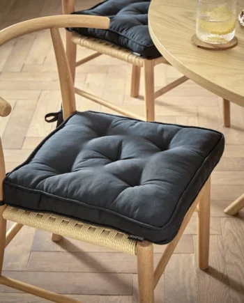 Habitat Set of 2 Seat Cushions - Black