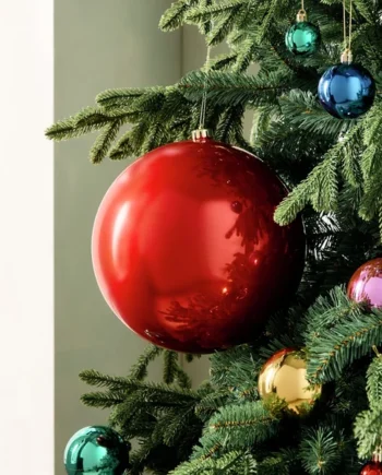 Habitat Single Oversized Christmas Bauble - Red