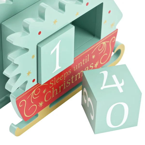 Habitat Sleigh Shaped Wooden Christmas Countdown Calendar