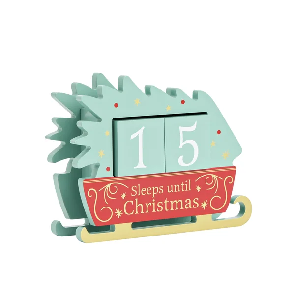 Habitat Sleigh Shaped Wooden Christmas Countdown Calendar
