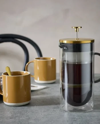 Habitat Smoked Glass 8 Cup 1000ml Cafetiere - Grey