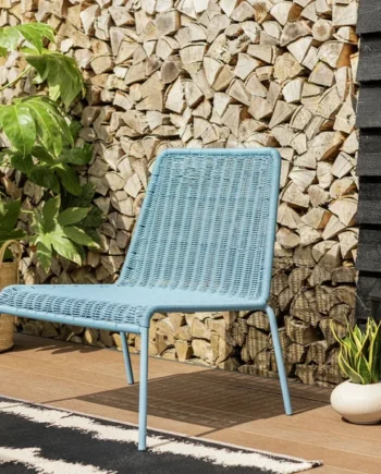 Habitat Sona Rattan Effect Garden Chair - Blue