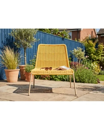 Habitat Sona Rattan Effect Garden Chair - Yellow