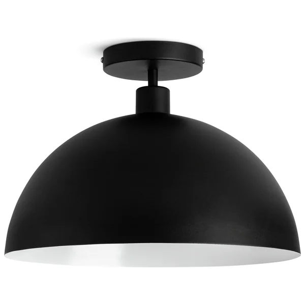 Habitat Steel Mushroom Flush Ceiling Light - Black
