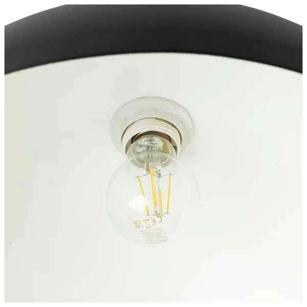Habitat Steel Mushroom Flush Ceiling Light - Black