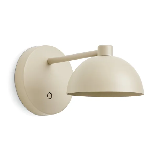 Habitat Steel Rechargeable Mushroom Wall Light - Taupe