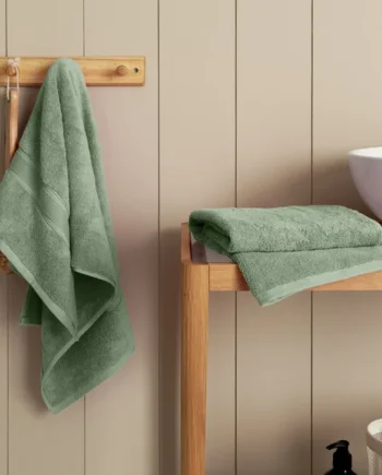 Habitat Supersoft Cotton 2 Pack Hand Towel - Green