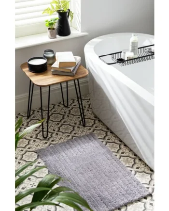 Habitat Supersoft Quick Dry Bath Mat - Silver