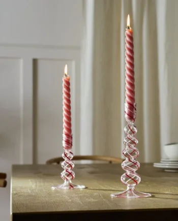 Habitat Swirled Glass Large Candle Stick