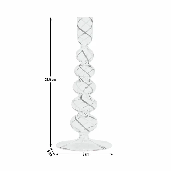 Habitat Swirled Glass Large Candle Stick