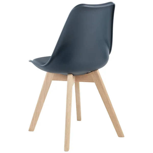 Habitat Sylas Extending White Dining Table & 6 Blue Chairs