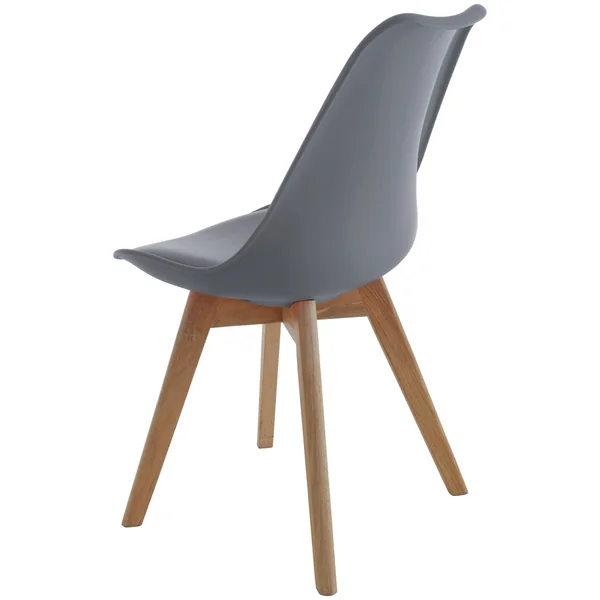 Habitat Sylas Extending White Dining Table & 6 Grey Chairs