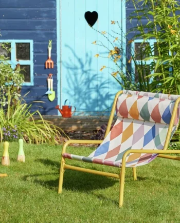 Habitat Teka Metal Kids Garden Chair - Harlequin