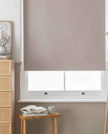 Habitat Textured Blackout Taupe Roller Blind - 90cm