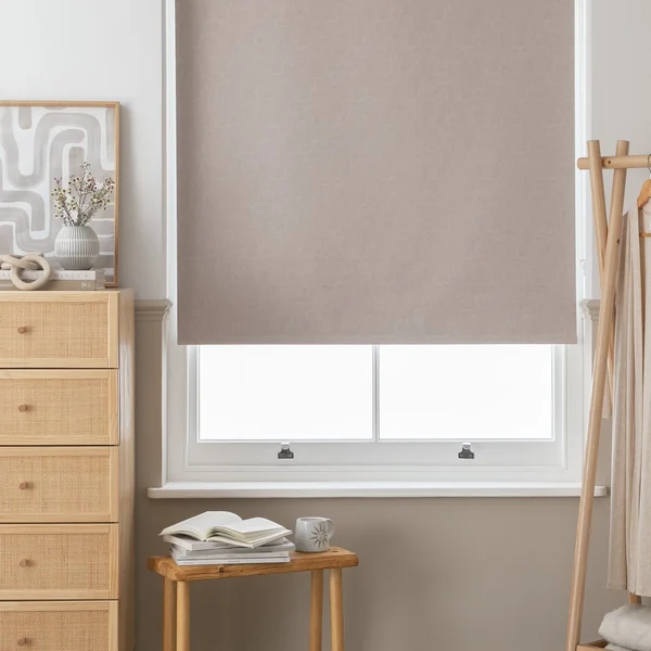 Habitat Textured Blackout Taupe Roller Blind - 90cm