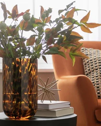 Habitat Tortoiseshell Glass Vase