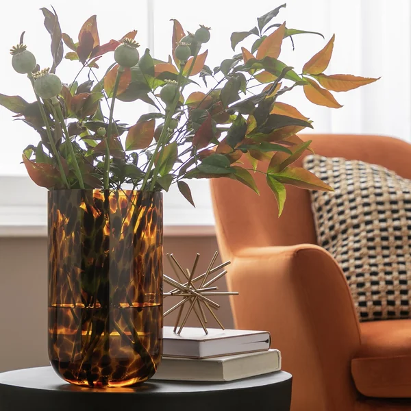Habitat Tortoiseshell Glass Vase