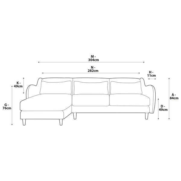 Habitat Turnmill Left Hand Corner Sofa - Gold