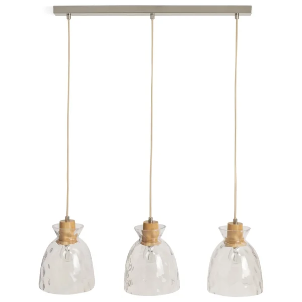 Habitat Vanern Dimple Glass Bar Pendant Light - Clear