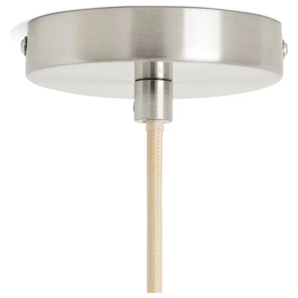 Habitat Vanern Dimple Glass & Wood Pendant Light - Clear