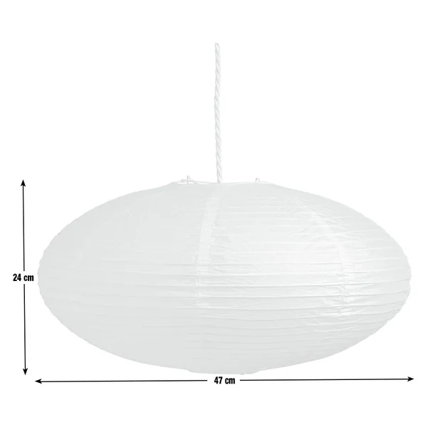 Habitat Varro White Paper Easy Fit Lampshade - 47cm