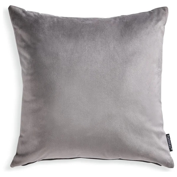 Habitat Velvet Cushion - Slate - 43x43cm