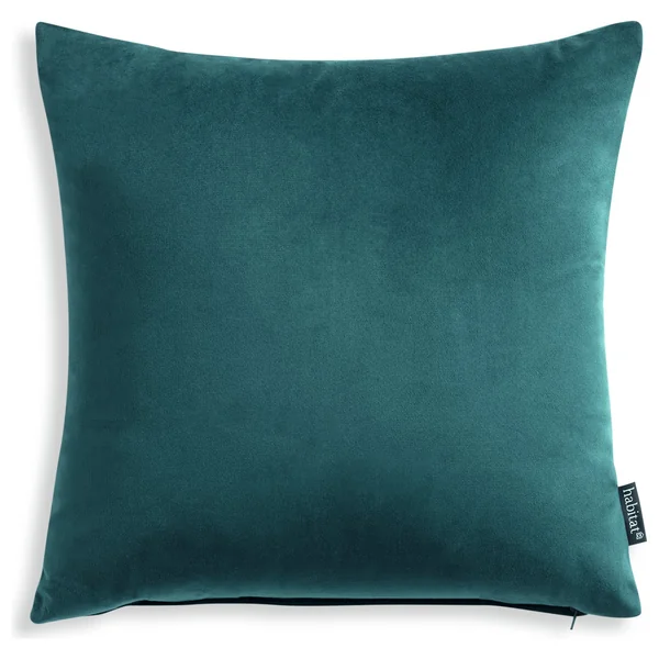 Habitat Velvet Cushion - Teal - 43x43cm