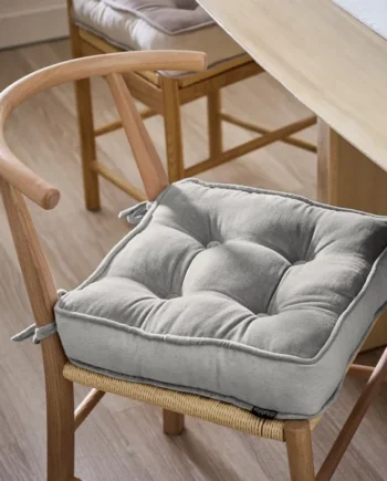 Habitat Velvet Mix Pack of 2 Seat Cushions - Natural