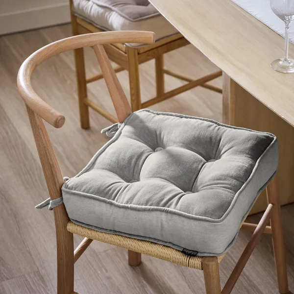 Habitat Velvet Mix Pack of 2 Seat Cushions - Natural