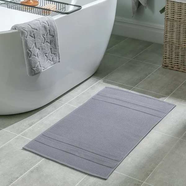 Habitat Waffle Bath Mat - Charcoal