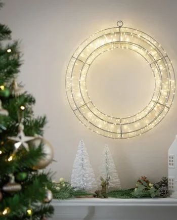 Habitat Warm White LED Christmas Wreath of Lights