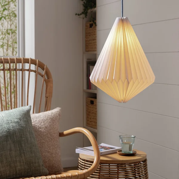 Habitat White Paper Easy Fit Lampshade - 30cm