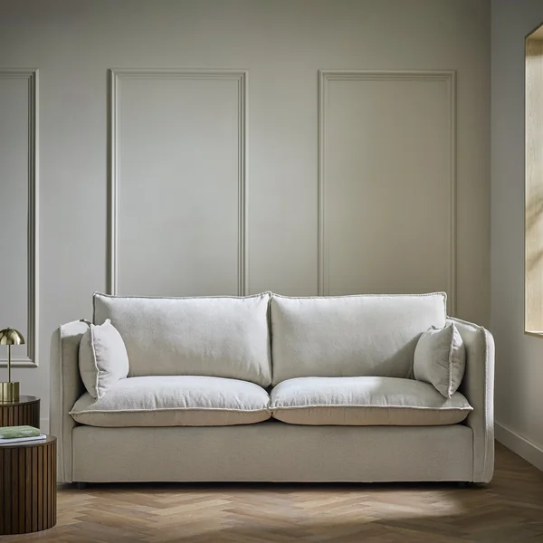 Habitat Willow Fabric 3 Seater Sofa - Natural