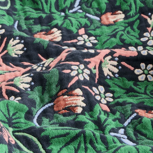 Habitat x Morris & Co. Blackthorn Throw - Green - 125x150cm