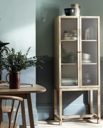 Habitat x Morris & Co. Canterbury Oak Veneer Display Cabinet