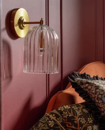 Habitat x Morris & Co. Glass & Brass Cloche Wall Light