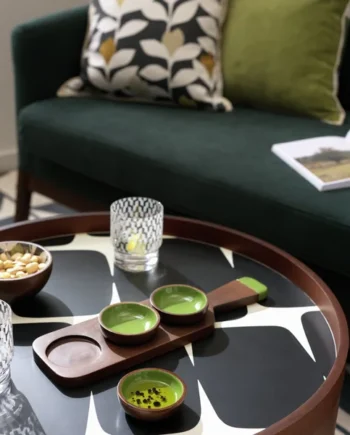 Habitat x Scion 3 Piece Dip Bowls with Board - Green