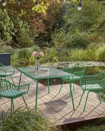 Habitat x Scion 4 Seater Metal Patio Set - Green