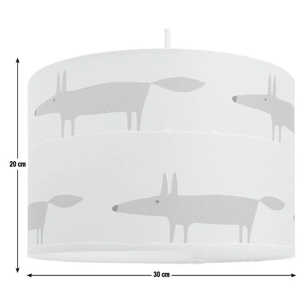 Habitat x Scion Blue Mr Fox Lampshade - 30cm